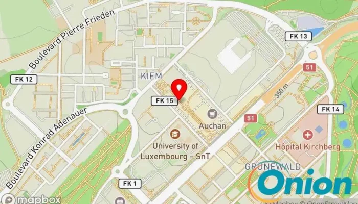 Kaart vun SAV Auchan Kirchberg Geschäft zu Luxemburg