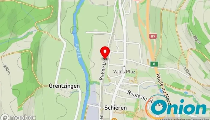 Kaart vun SCHIEREN, rue de la Gare Bushaltestelle zu Schieren