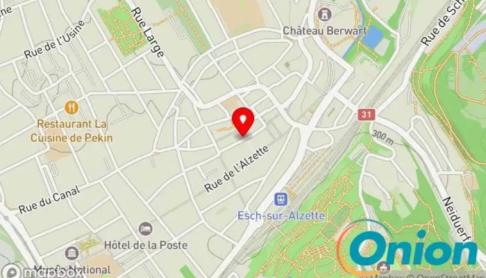 Kaart vun Service Jeunesse de la Ville d'Esch sur Alzette Jugendpflegeservice zu Esch an der Alzette