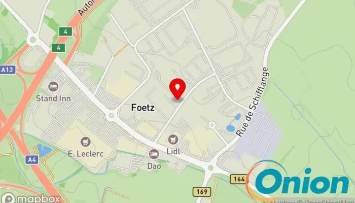 Kaart vun Sinea Lux Sàrl Reinigungsdienst zu Monnerich