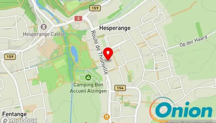 Kaart vun SYND.DE COPROP.RES. DES JARDINS Geschäftszentrum zu Hesperingen