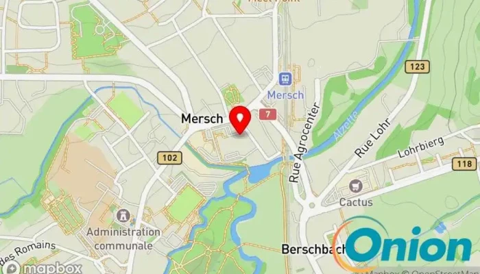 Kaart vun Vitrerie de Mersch Sàrl Glas-Reparaturservice, Bäderstudio, Türfachhandel, Glasfachhandel, Spiegelgeschäft zu Mersch